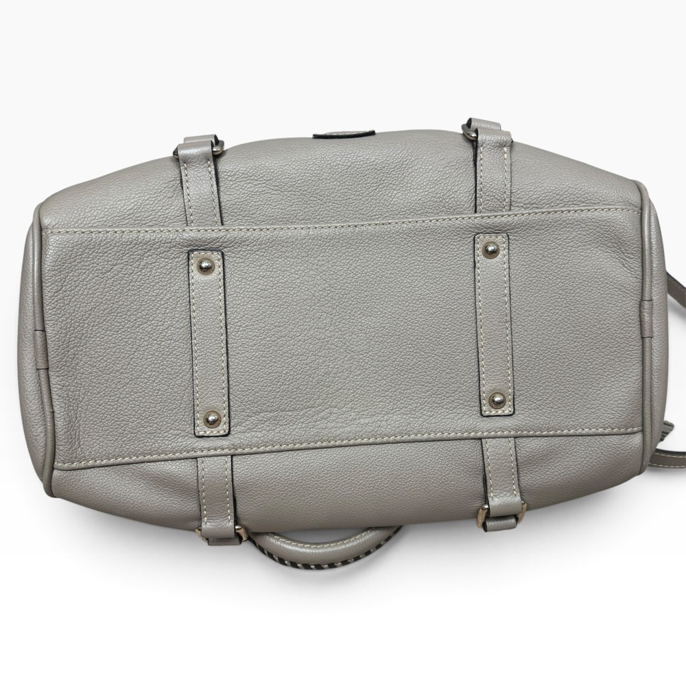 Dooney & Bourke Pebble Leather Satchel & Wallet Set Women Taupe Tassel Crossbody - Picture 10 of 16